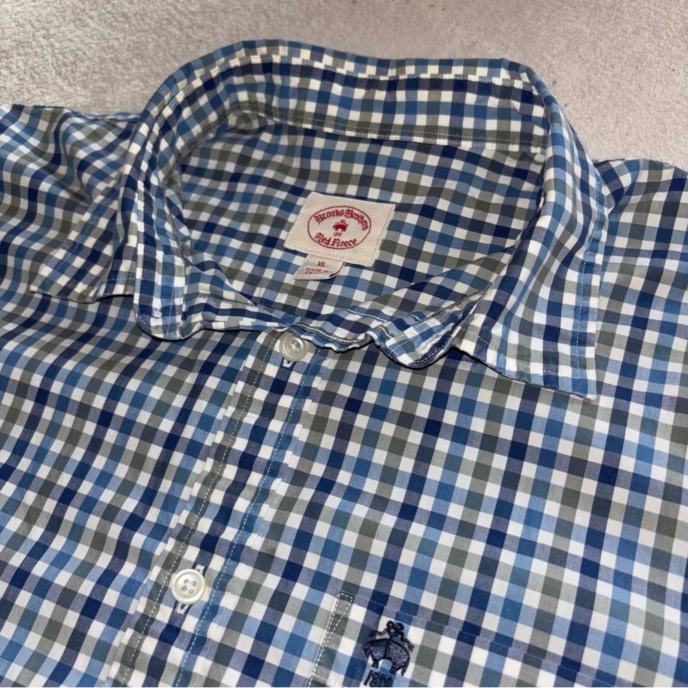 BROOK BROTHERS CLASSIC LONG SLEEVES  BUTTON UP PLAID MEN SHIRT SIZE XL PREPPY
